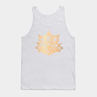 Sacred Gold Lotus Flower Tank Top